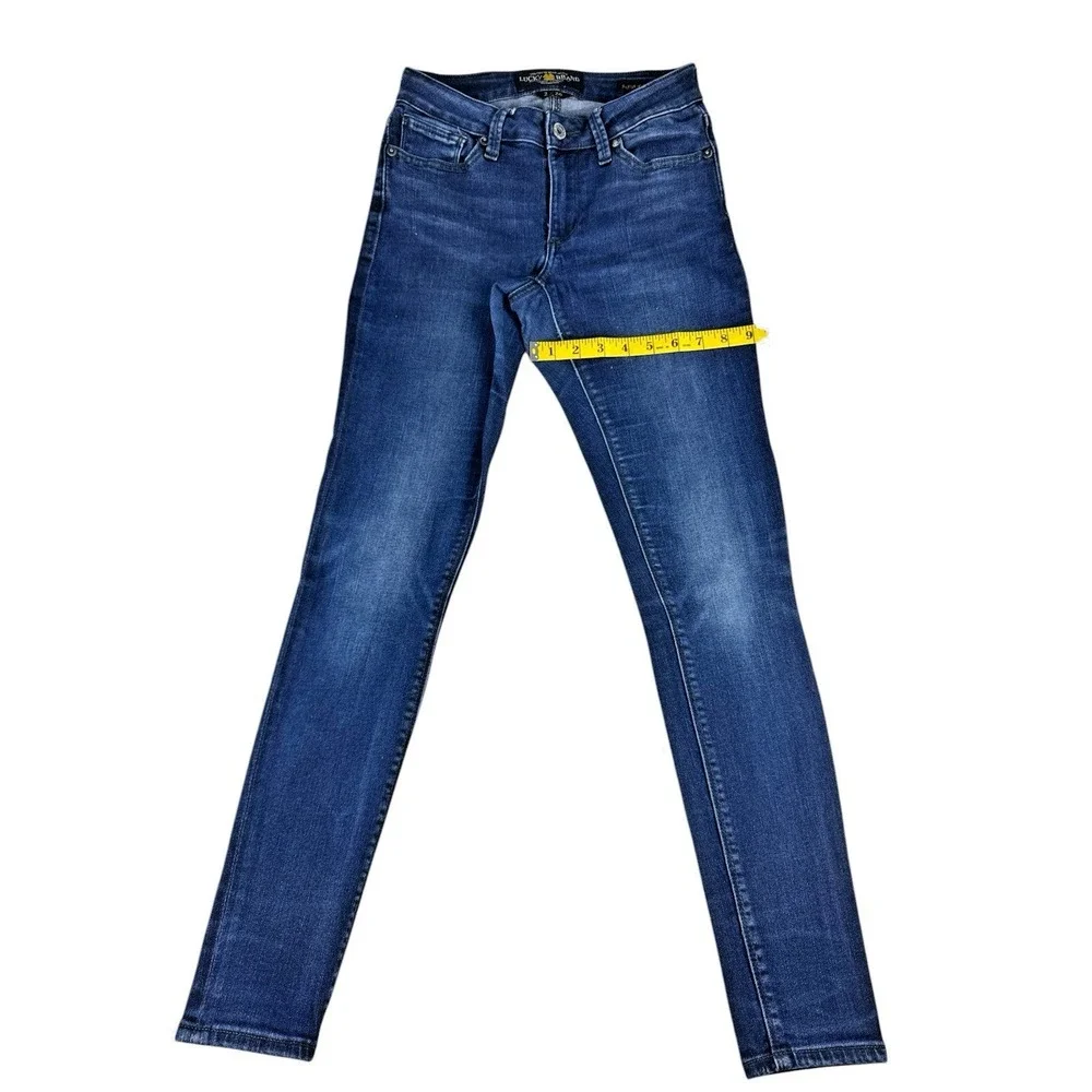 Lucy Brand Sasha Super Skinny Jeans - Dark Wash, Mid-Rise Stretch Denim, 2/26 - Picture 9 of 16